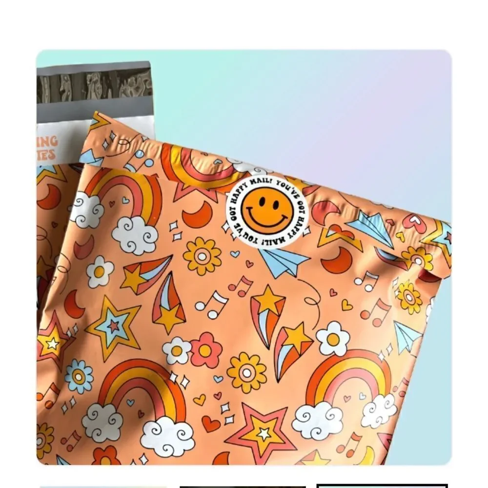 Poly mailers big sizes 14.17 and 14.5x19 35 poly mailers 35 stickers